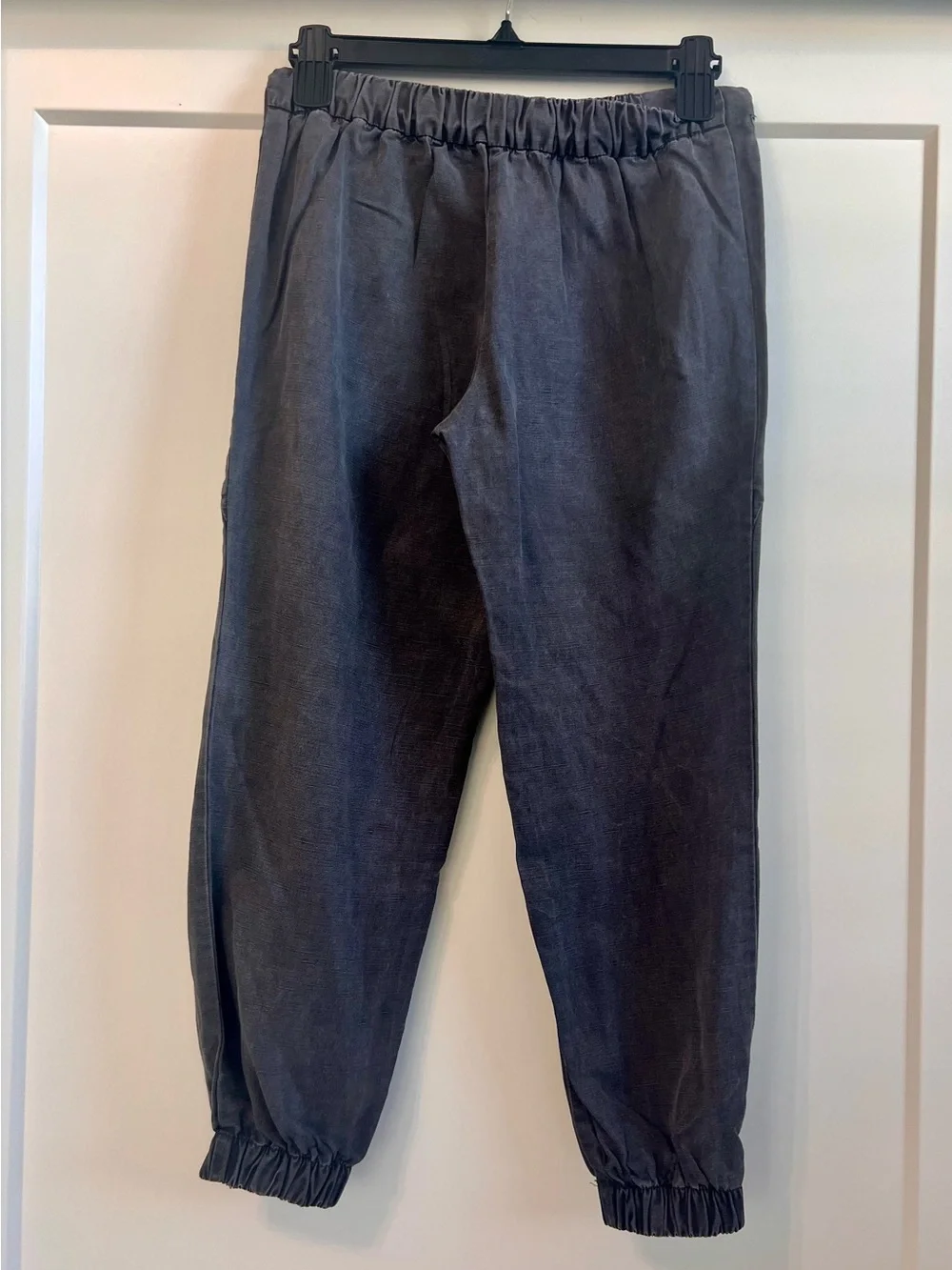 Zara women premium linen Charcoal Jogger Pants XS  chic summer minimalist Luxe